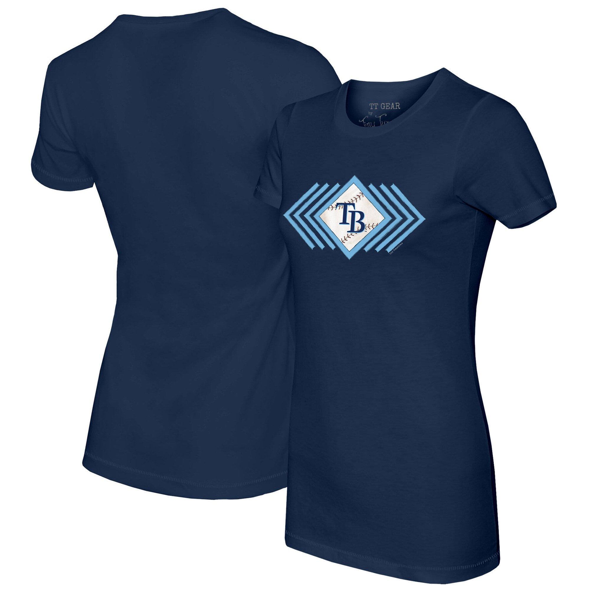 Women's Tampa Bay Rays Tiny Turnip Navy Prism Arrows T-Shirt