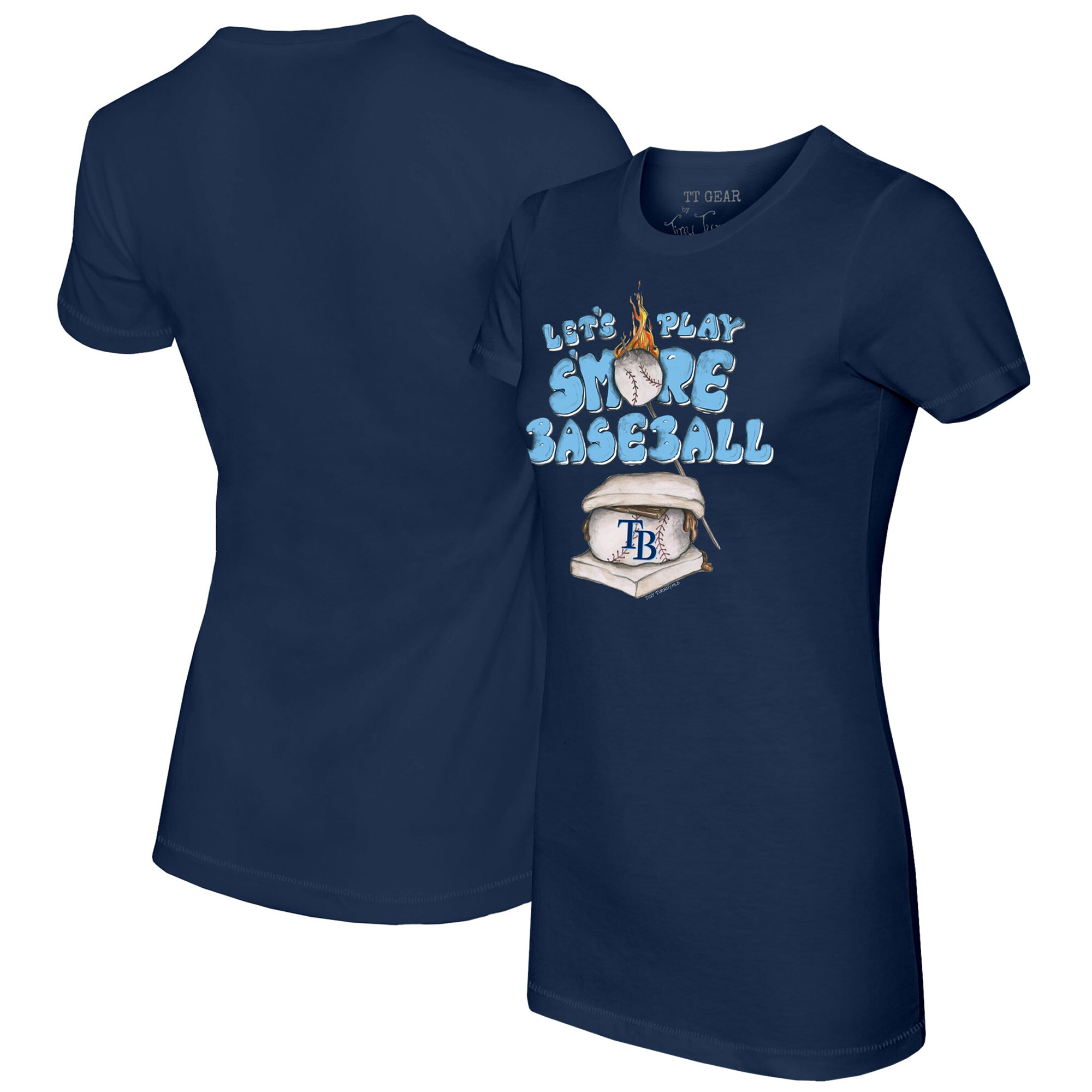 Women's Tampa Bay Rays Tiny Turnip Navy Smores T-Shirt