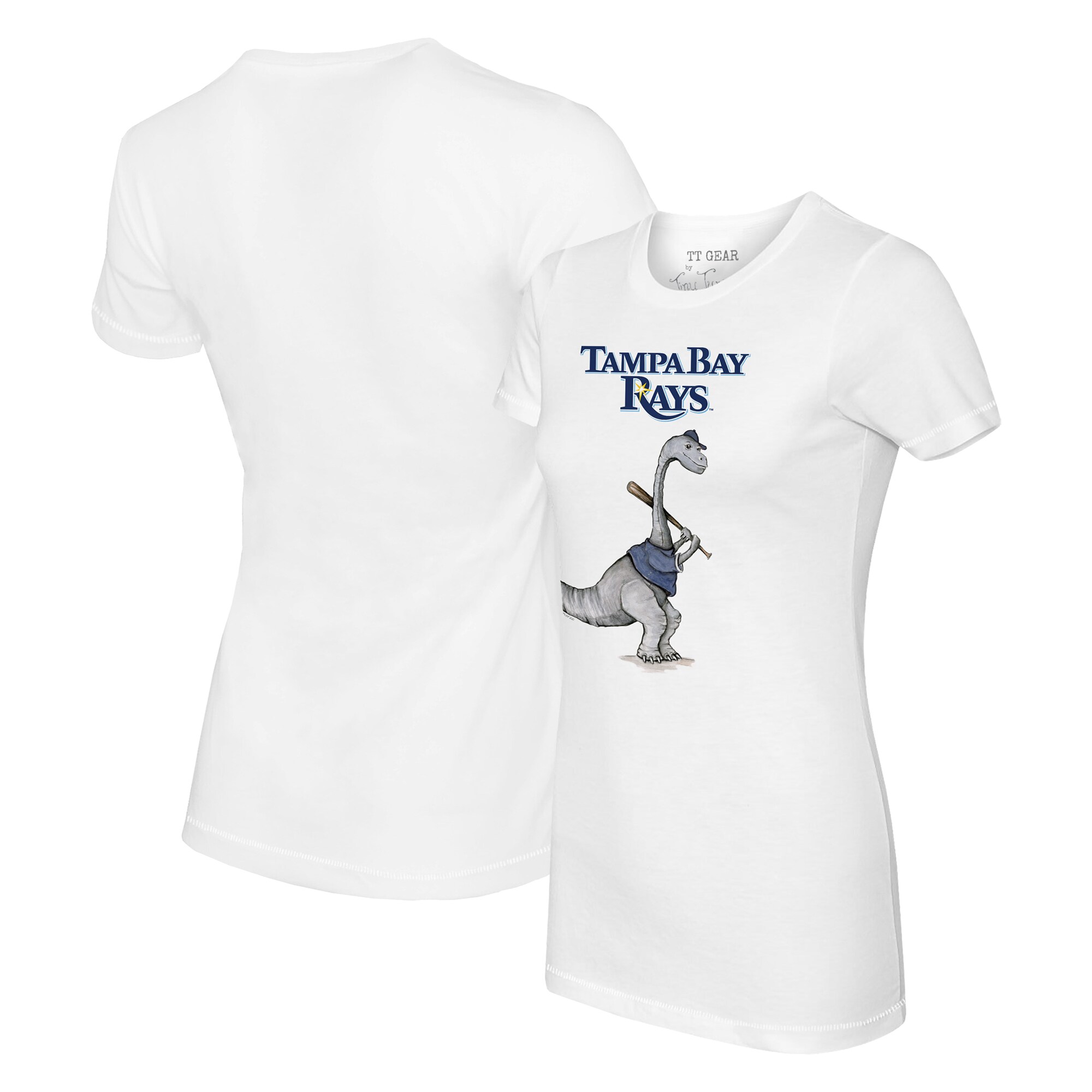 Women's Tampa Bay Rays Tiny Turnip White Bronto T-Shirt