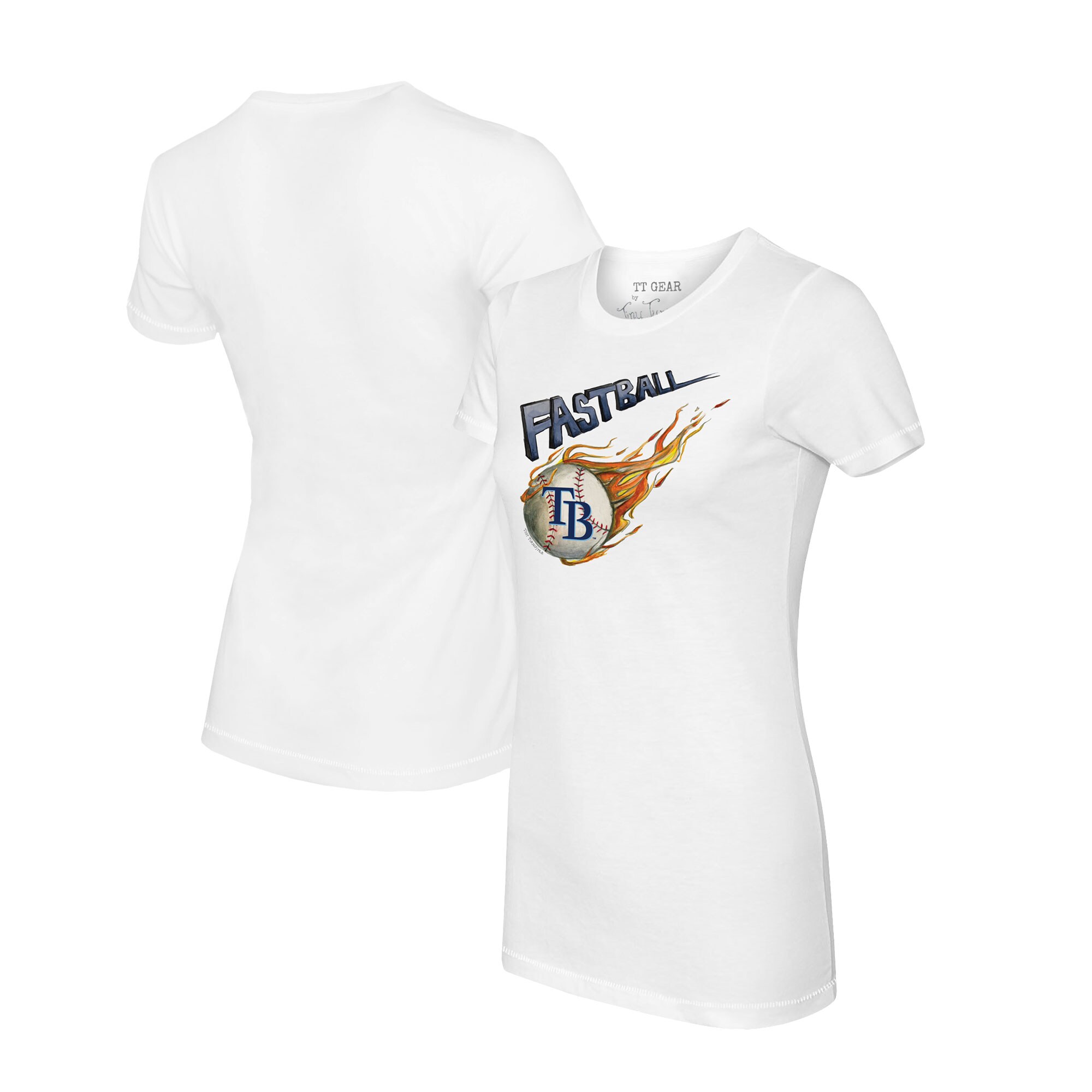 Women's Tampa Bay Rays Tiny Turnip White Fastball T-Shirt