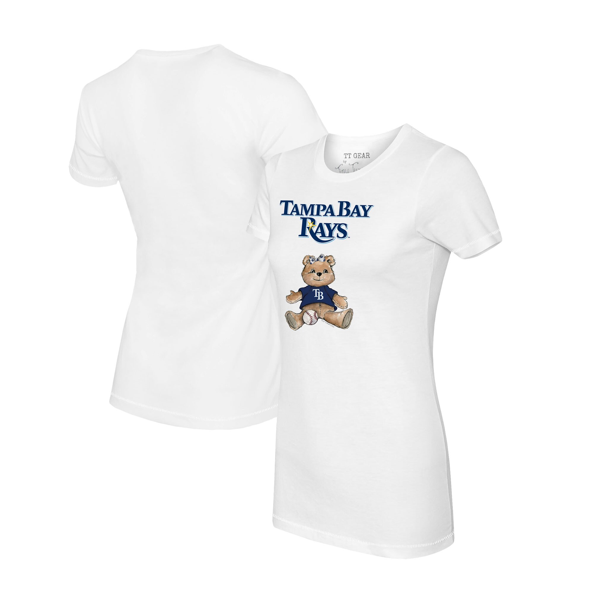 Women's Tampa Bay Rays Tiny Turnip White Girl Teddy T-Shirt