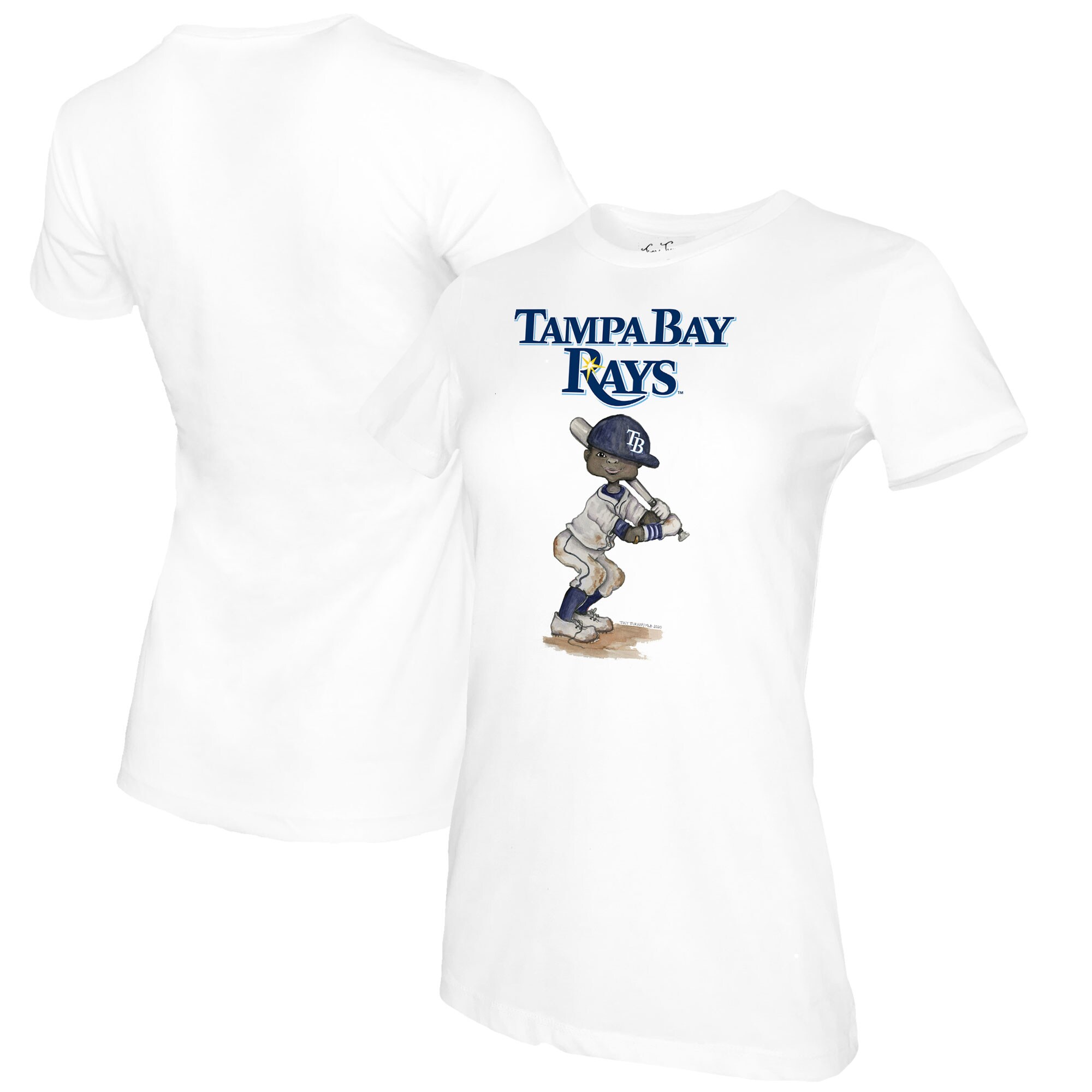 Women's Tampa Bay Rays Tiny Turnip White James T-Shirt