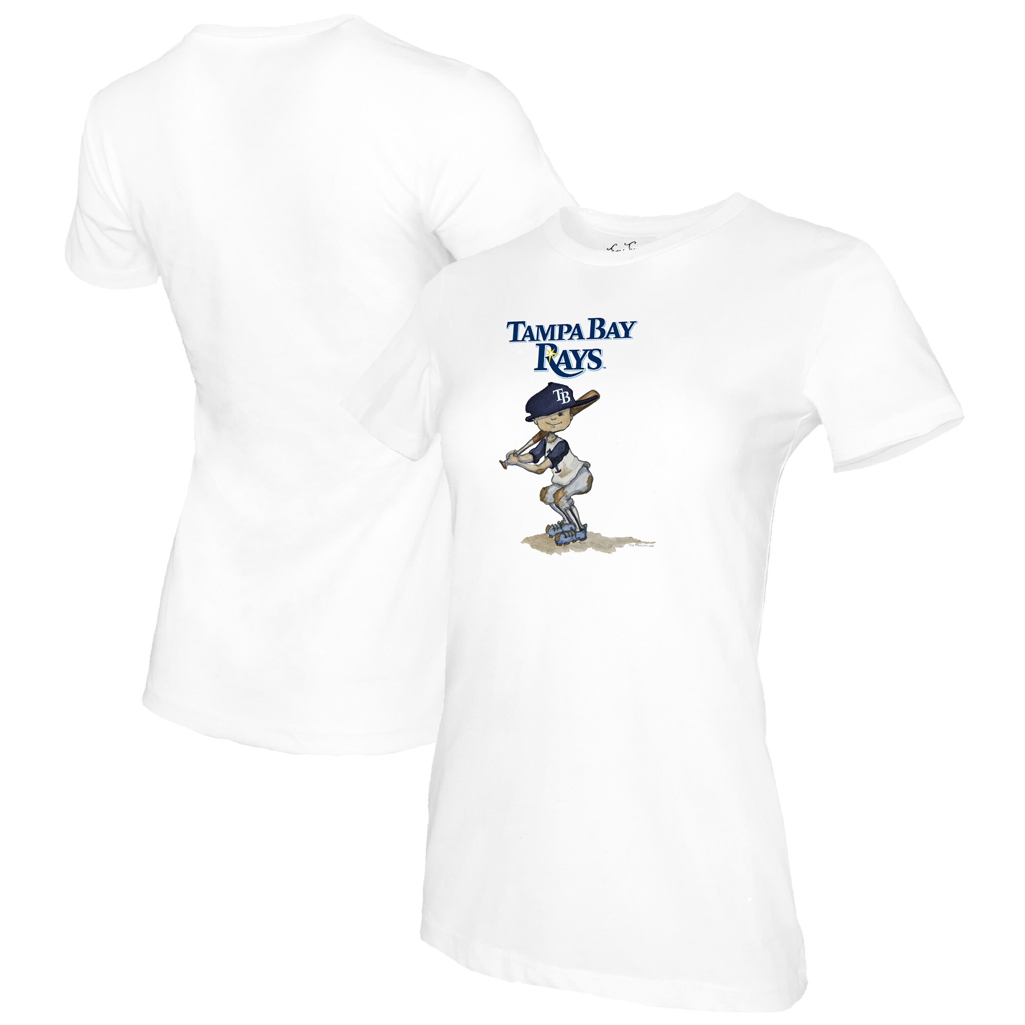 Women's Tampa Bay Rays Tiny Turnip White Slugger T-Shirt