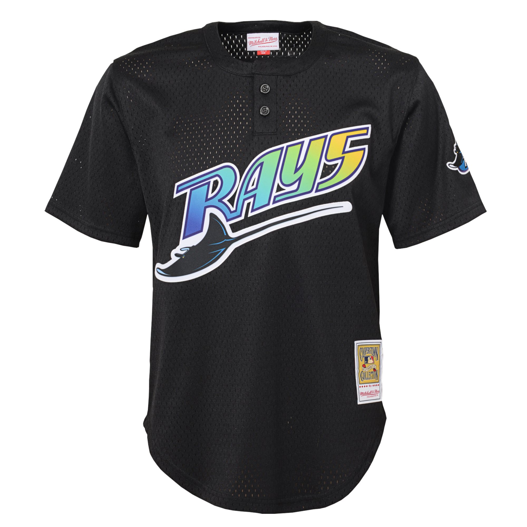 Youth Tampa Bay Rays Wade Boggs Mitchell & Ness Black Cooperstown Collection?Mesh Batting Practice Jersey - Image 2