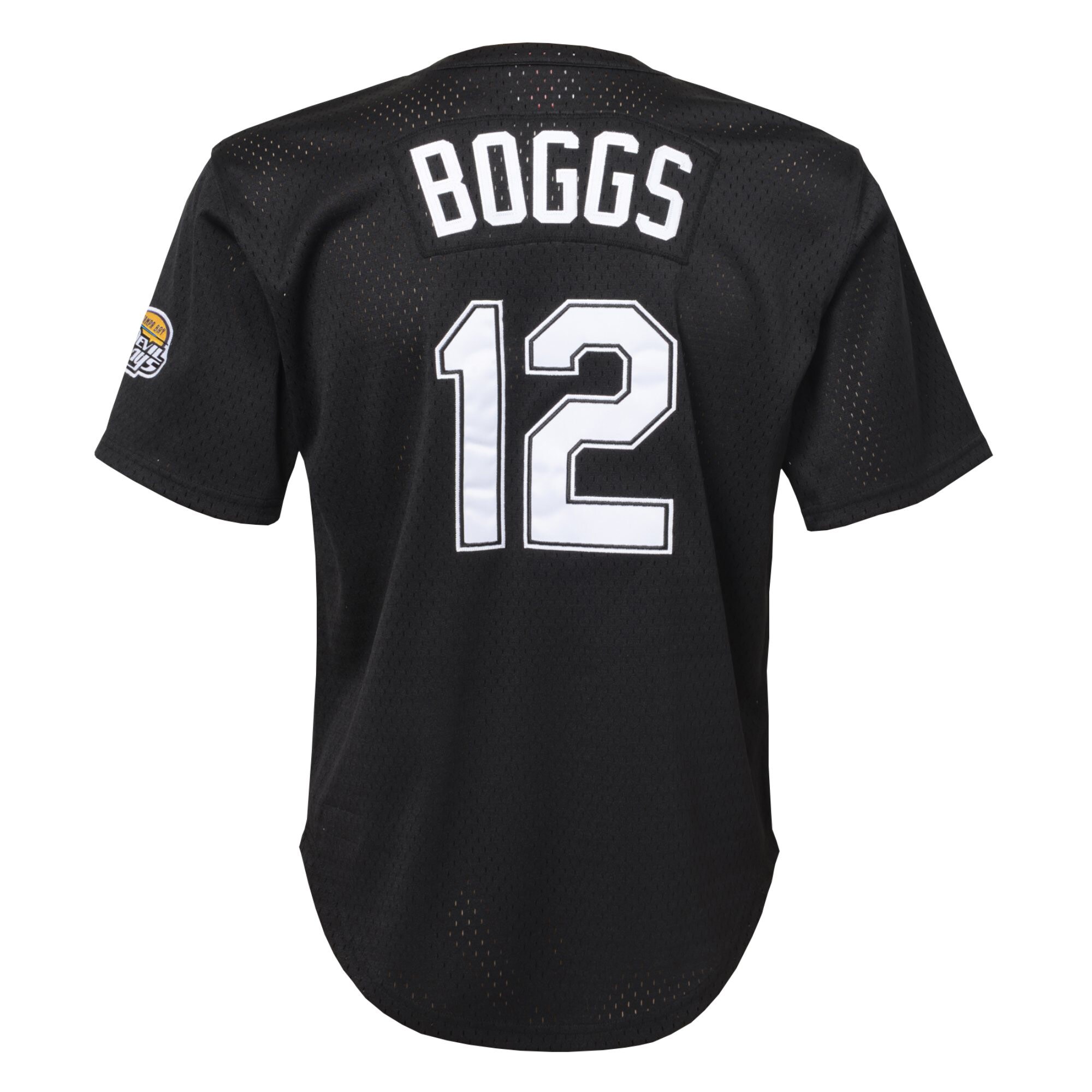 Youth Tampa Bay Rays Wade Boggs Mitchell & Ness Black Cooperstown Collection?Mesh Batting Practice Jersey - Image 3