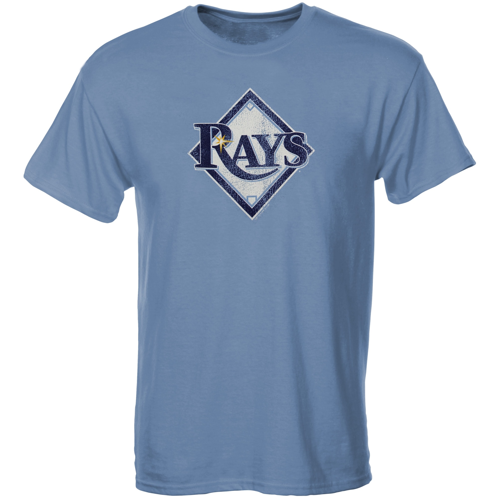 Youth Tampa Bay Rays Light Blue Distressed Logo T-Shirt