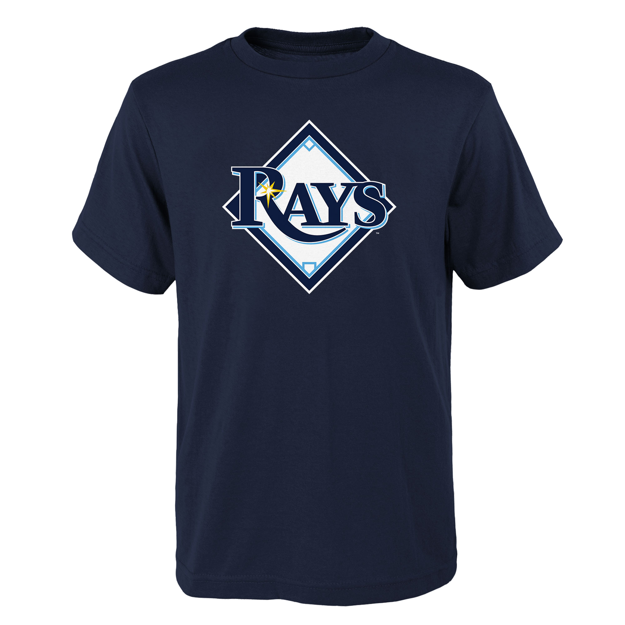 Youth Tampa Bay Rays Navy Logo Primary Team T-Shirt