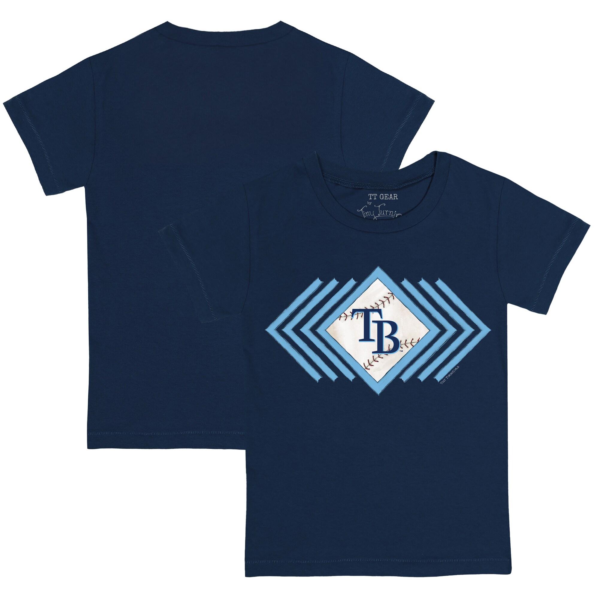 Youth Tampa Bay Rays Tiny Turnip Navy Prism Arrows T-Shirt