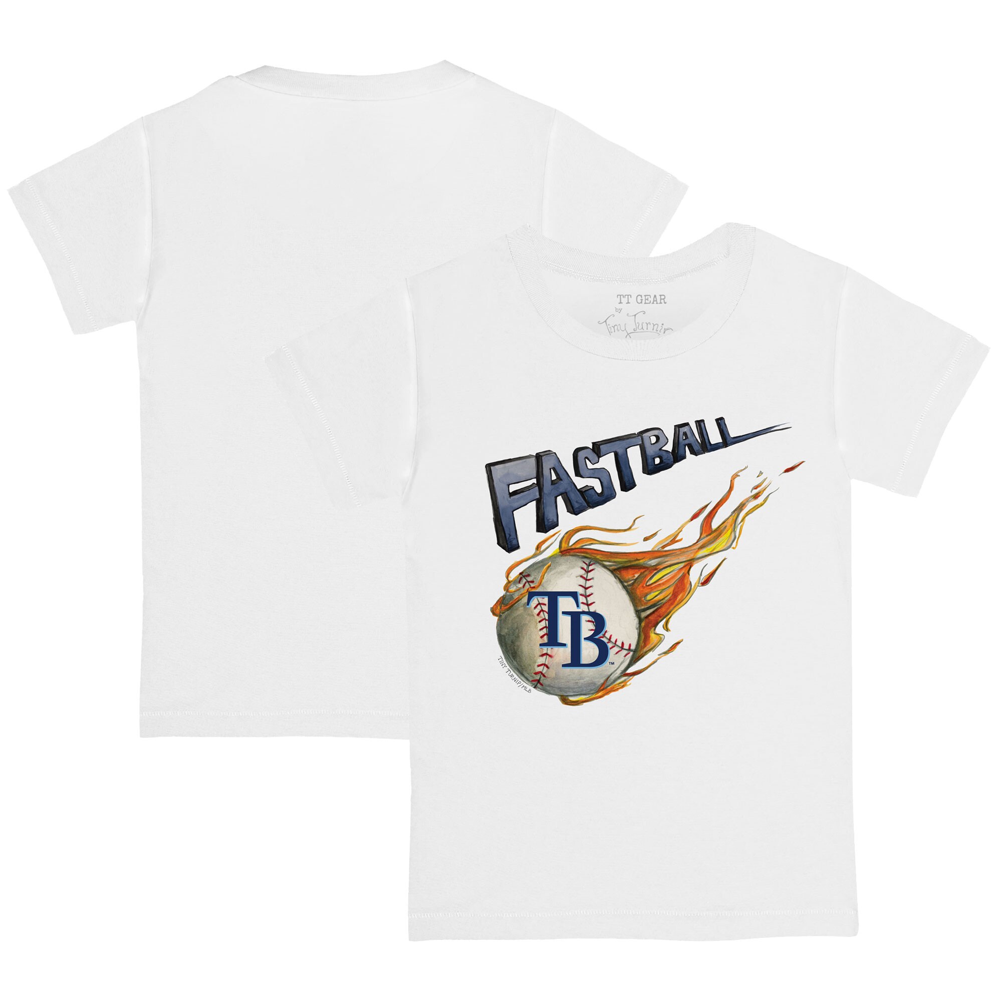 Youth Tampa Bay Rays Tiny Turnip White Fastball T-Shirt