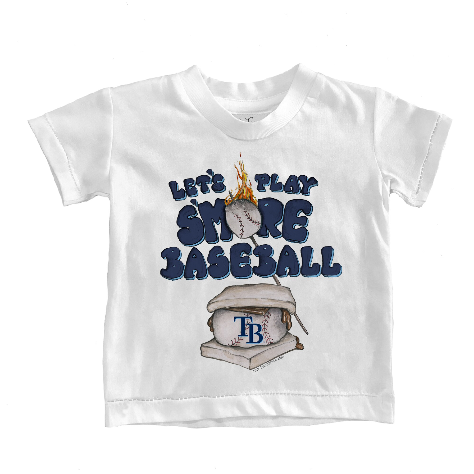 Youth Tampa Bay Rays Tiny Turnip White S'mores T-Shirt