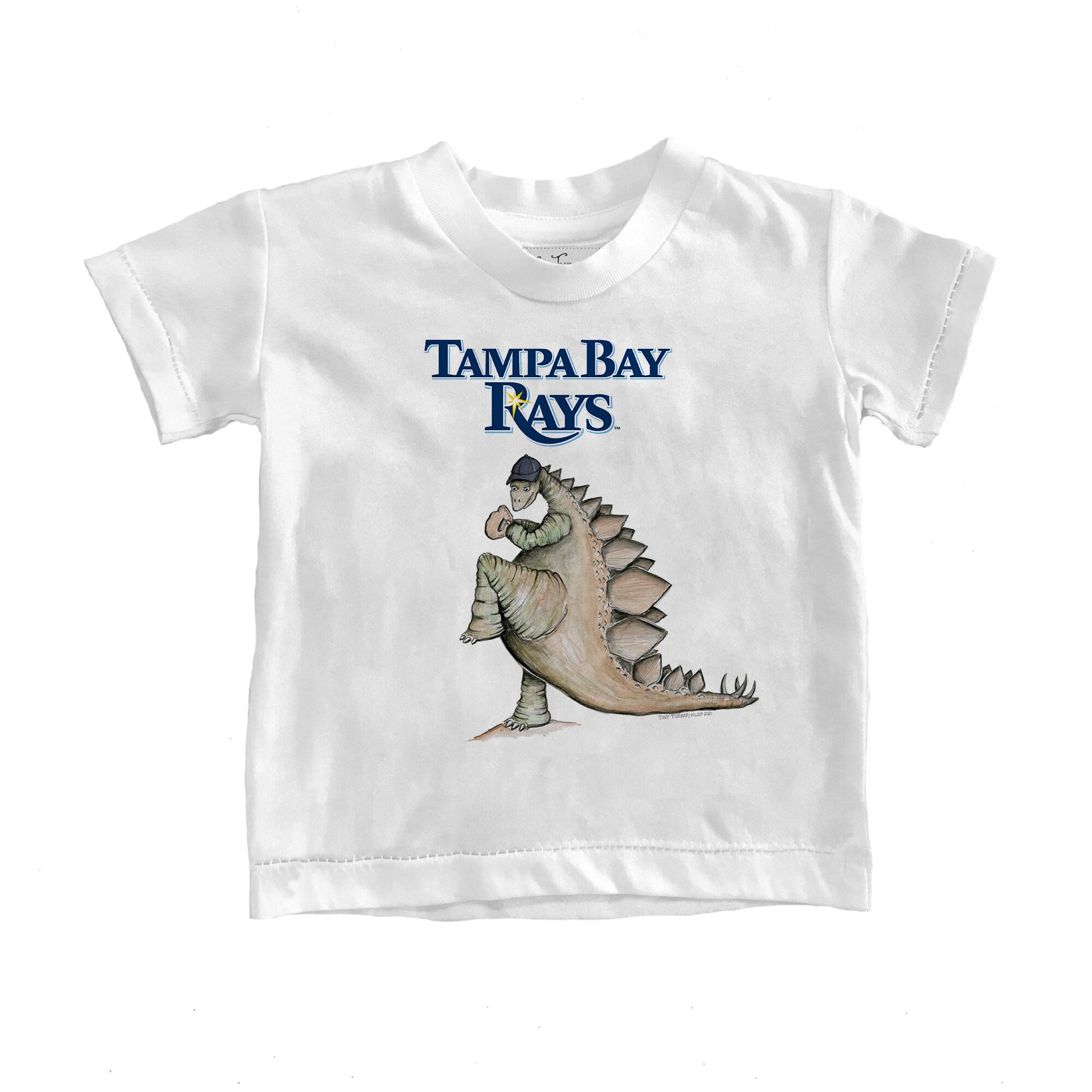 Youth Tampa Bay Rays Tiny Turnip White Stega T-Shirt