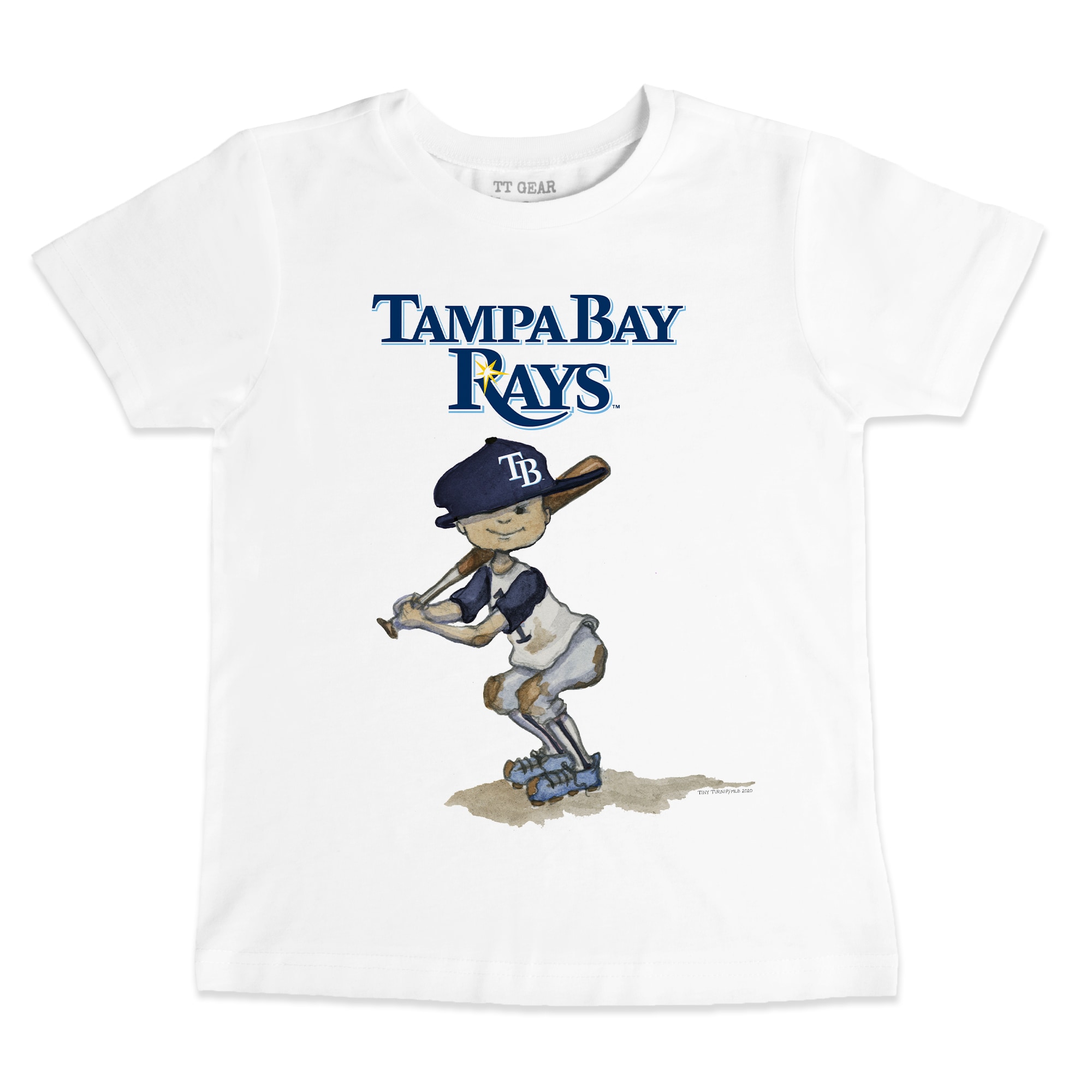 Youth Tampa Bay Rays Tiny Turnip White Team Slugger T-Shirt