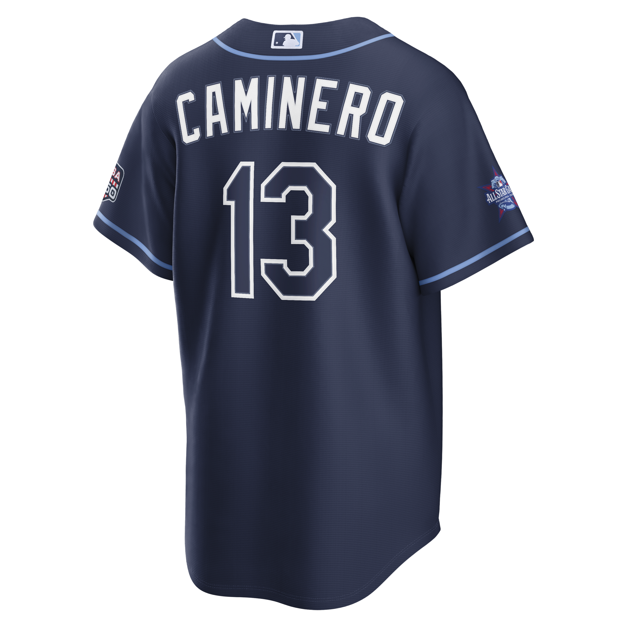2026 All-Star Game Men's Tampa Bay Rays Junior Caminero Nike Navy Replica Jersey - Image 3