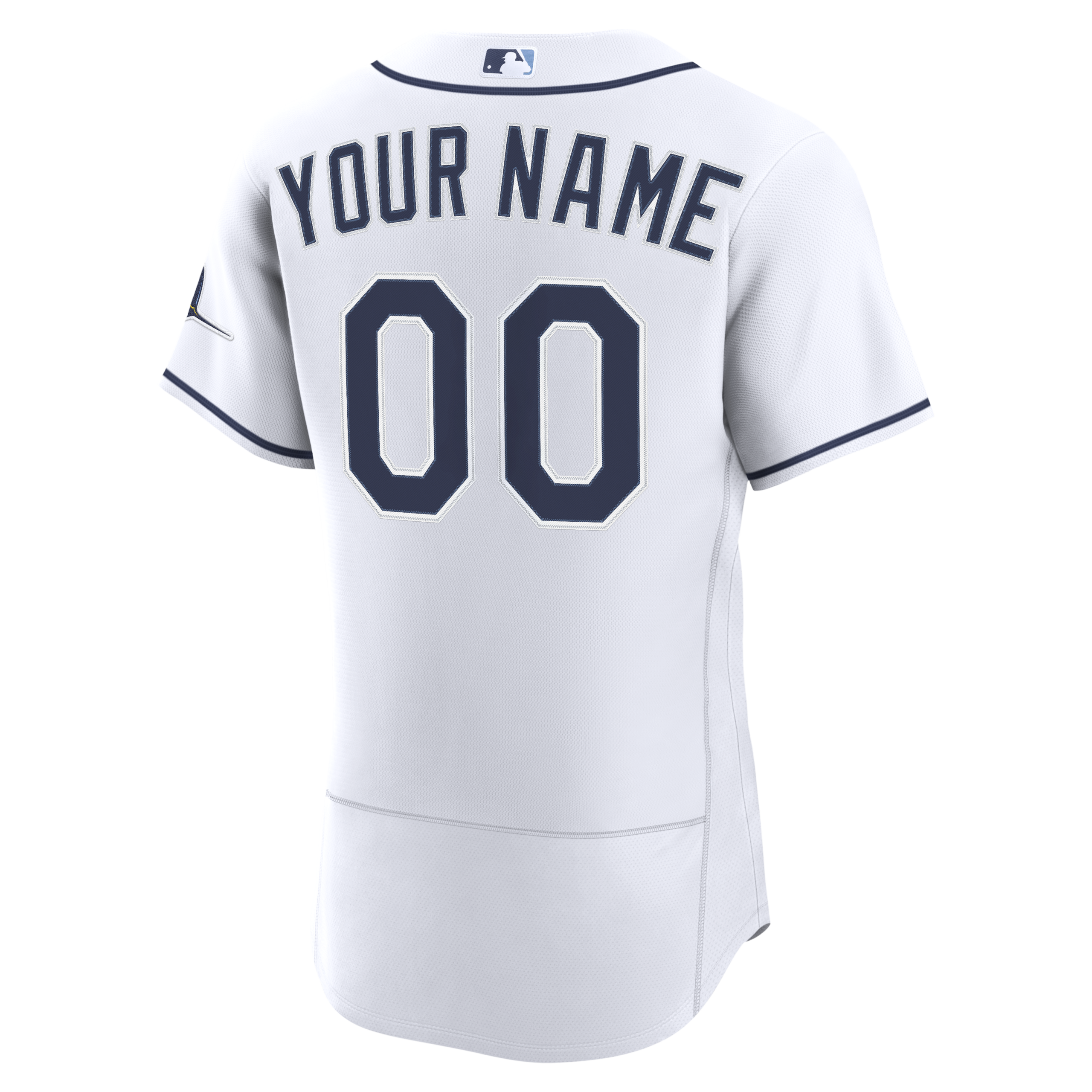 Men's Tampa Bay Rays Nike White Home Authentic Custom Jersey - Image 3