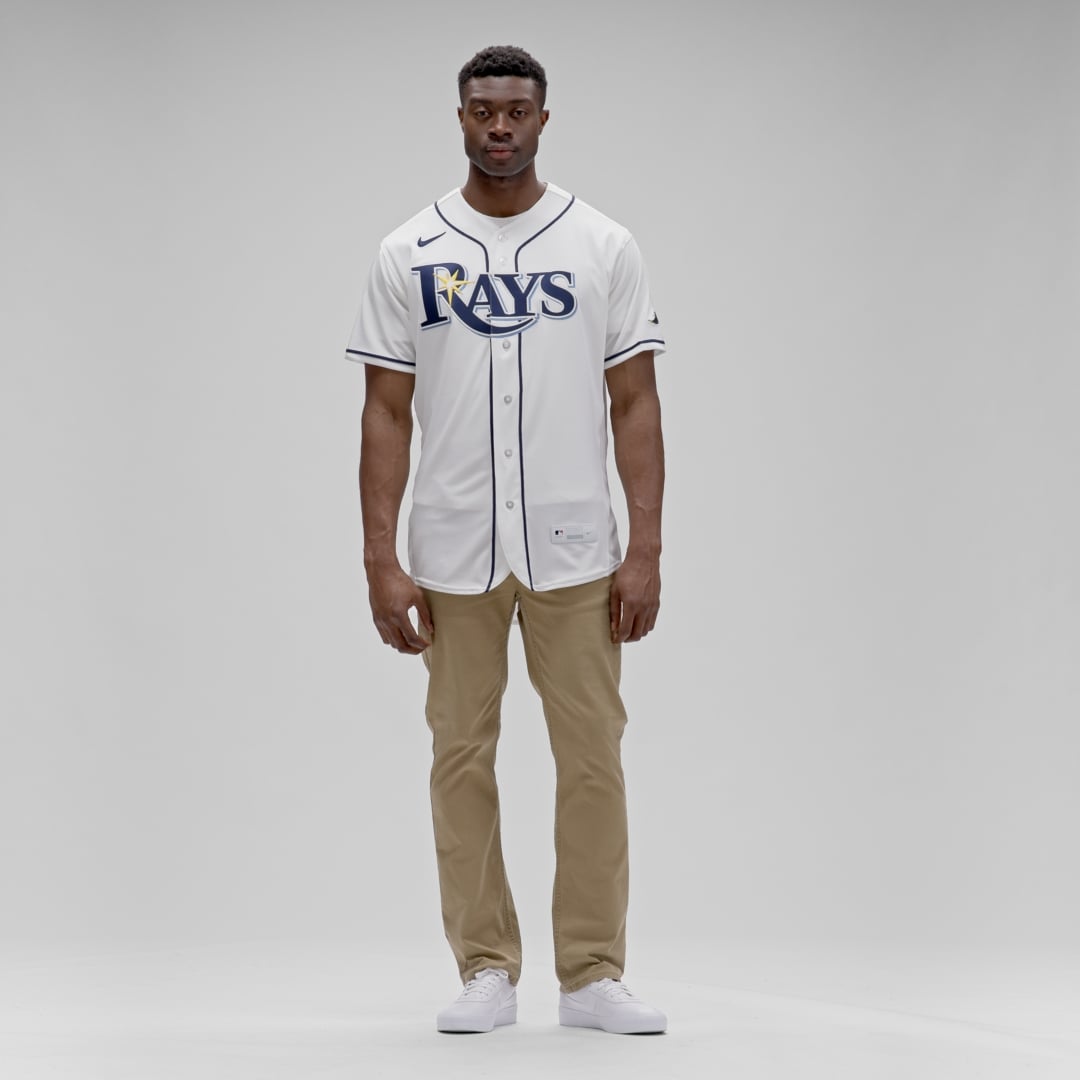 Men's Tampa Bay Rays Nike White Home Authentic Jersey - Image 2