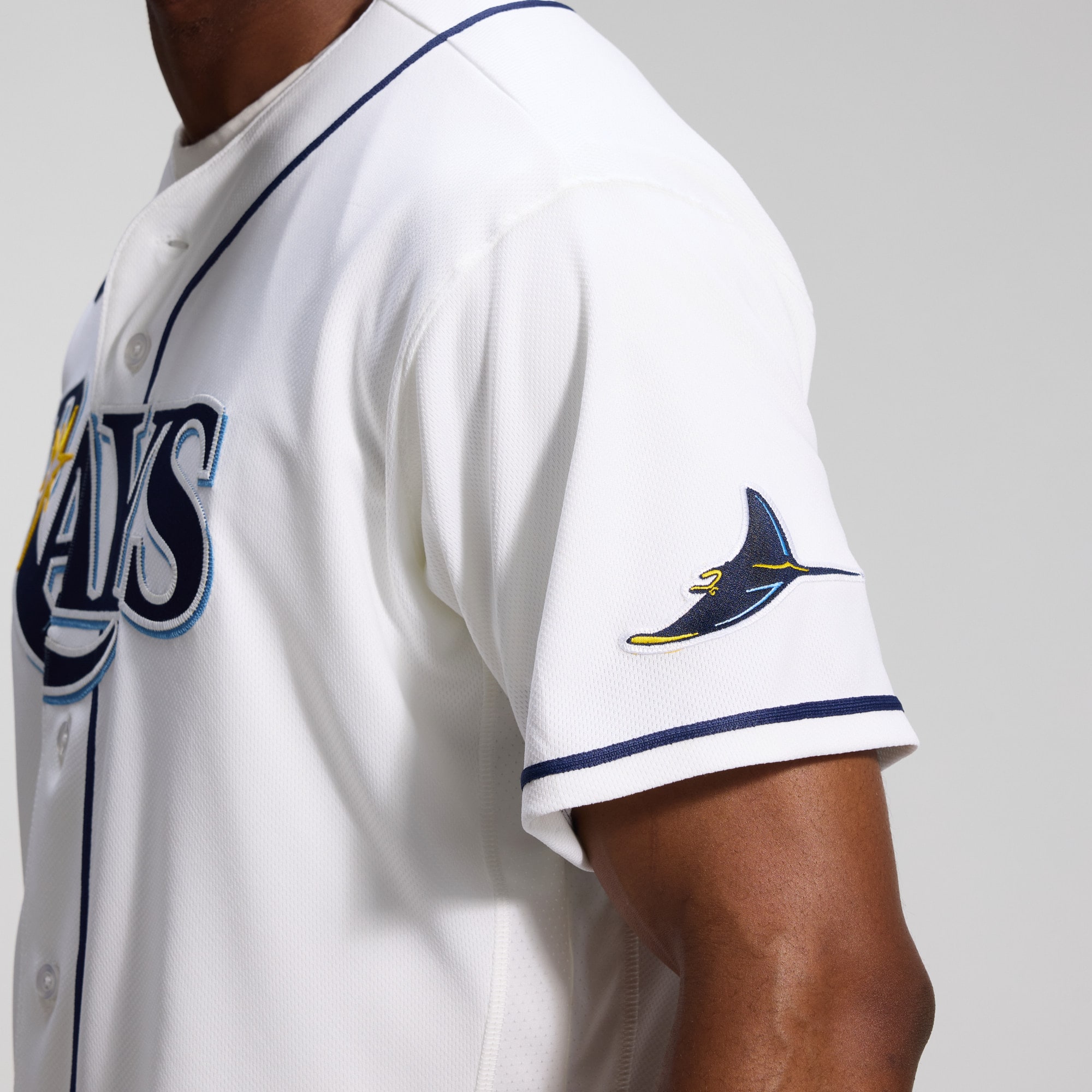 Men's Tampa Bay Rays Nike White Home Authentic Jersey - Image 9