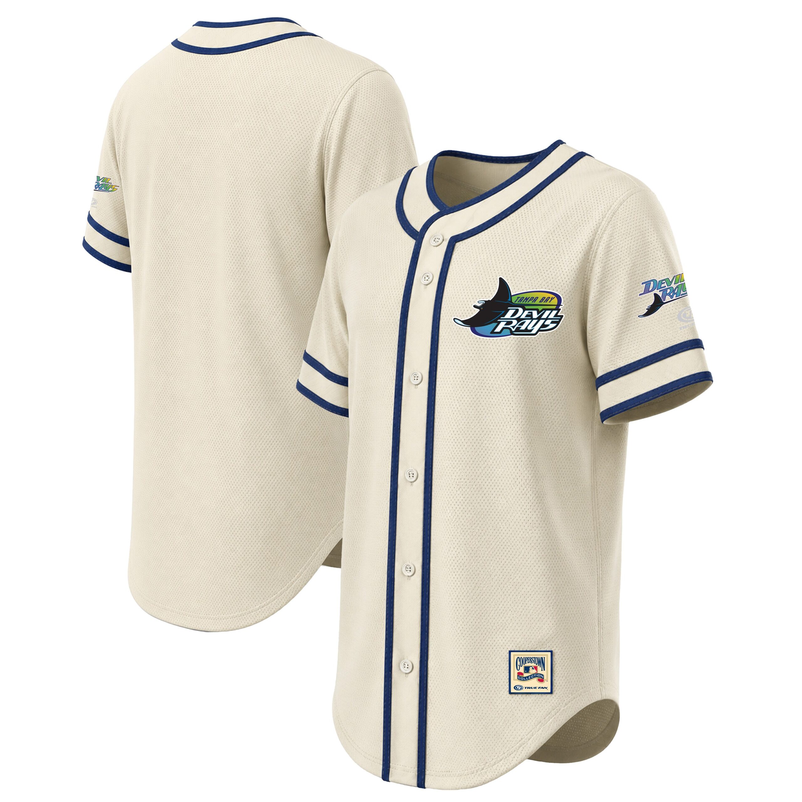 Men's Tampa Bay Rays Stitches Natural Throwback Fashion Jersey