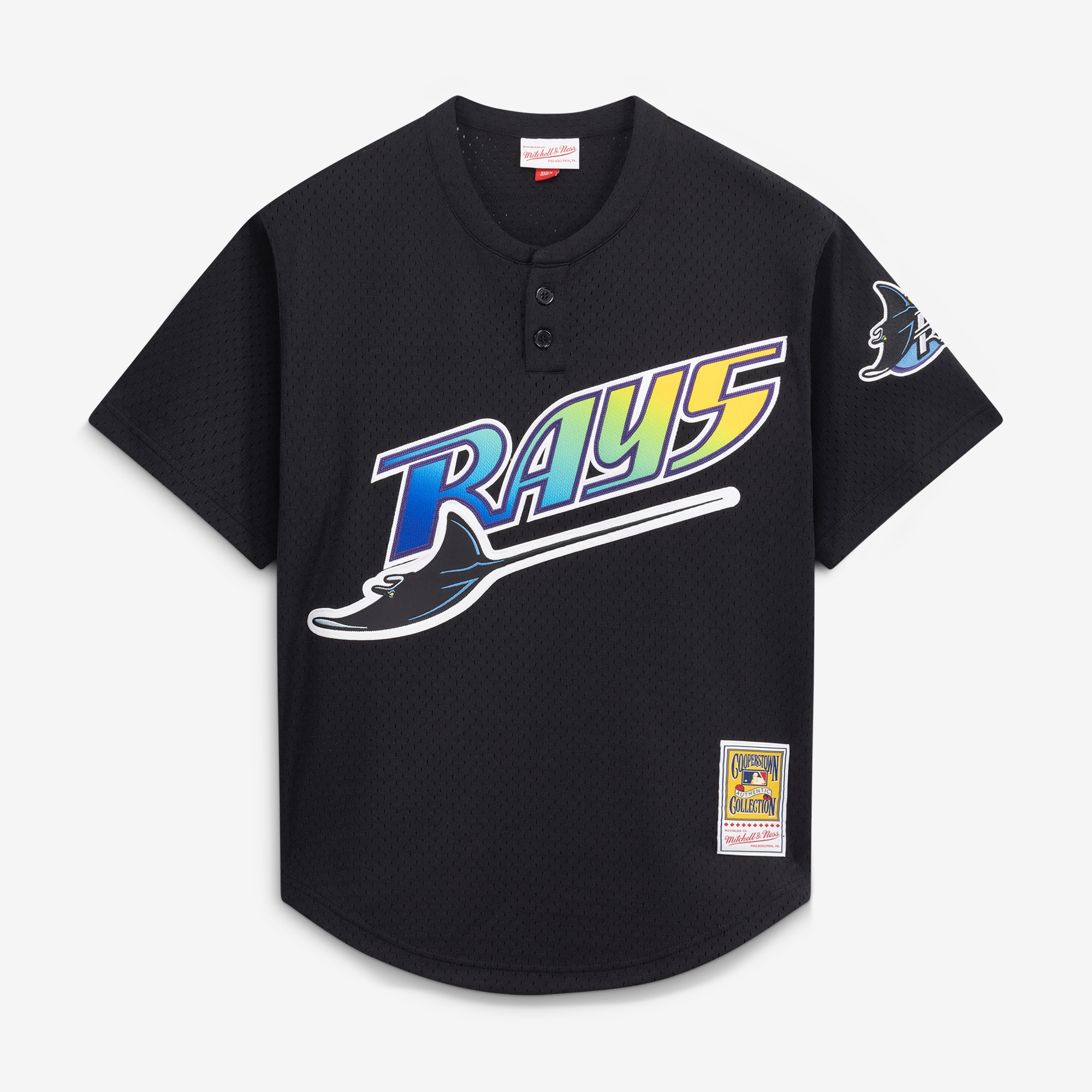 Men's Tampa Bay Rays Wade Boggs Mitchell & Ness Black Authentic Batting Practice Jersey - Image 2
